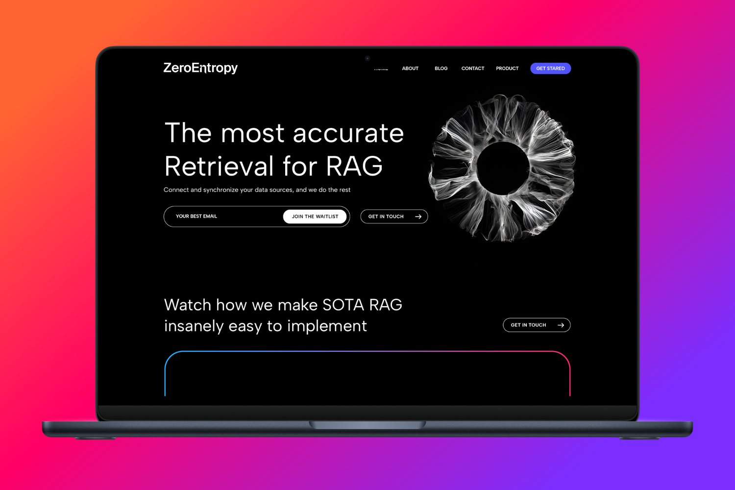 An early prototype of the ZeroEntropy homepage.